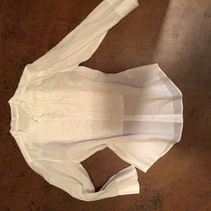 J Crew white cotton tuxedo shirt!